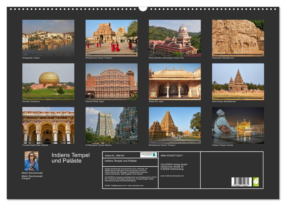 Indiens Tempel und Paläste (CALVENDO Wandkalender 2026)