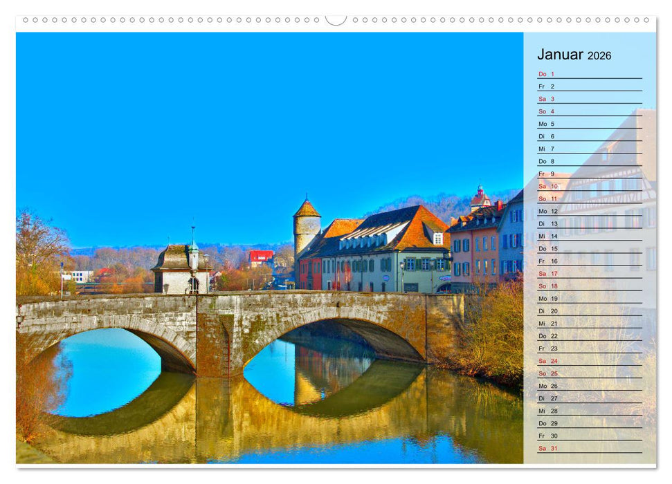 Hohenlohe - Natur und Altstadt (CALVENDO Wandkalender 2026)