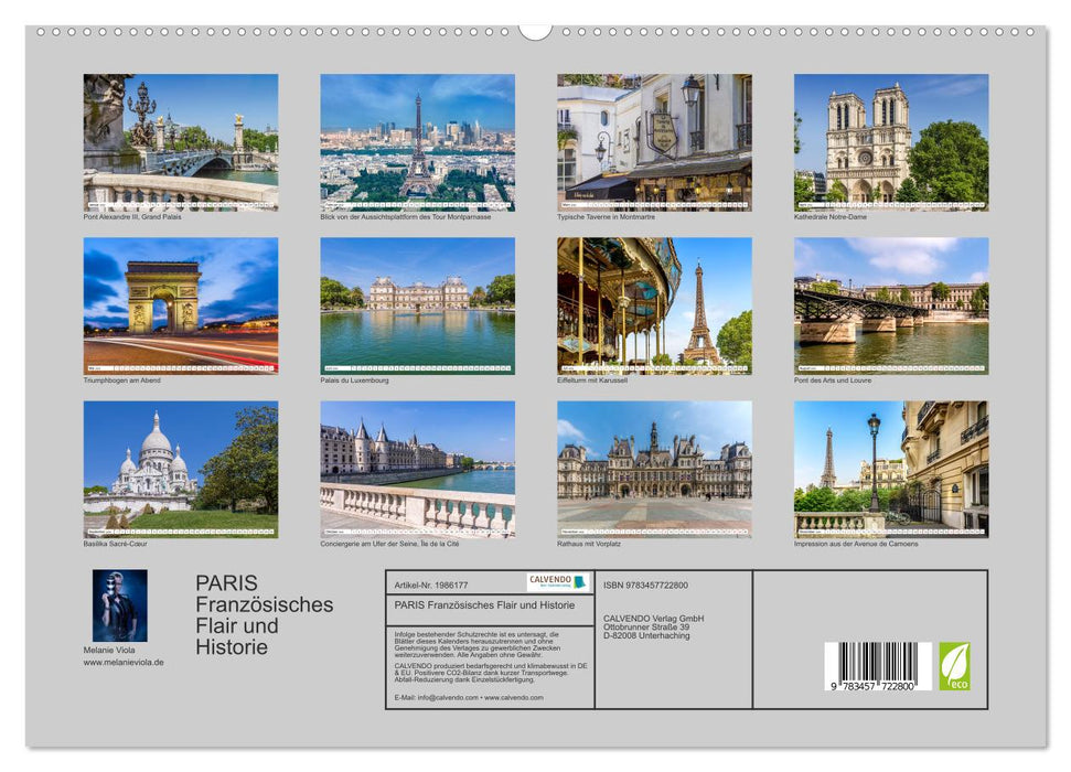 PARIS Französisches Flair und Historie (CALVENDO Premium Wandkalender 2026)