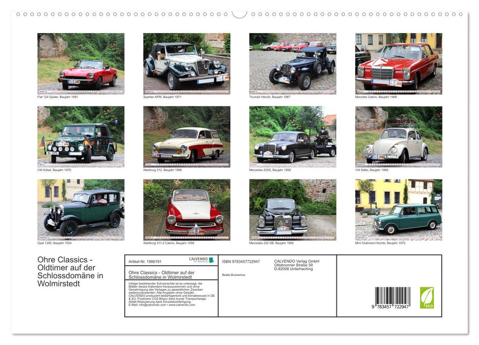 Ohre Classics - Oldtimer auf der Schlossdomäne in Wolmirstedt (CALVENDO Premium Wandkalender 2026)