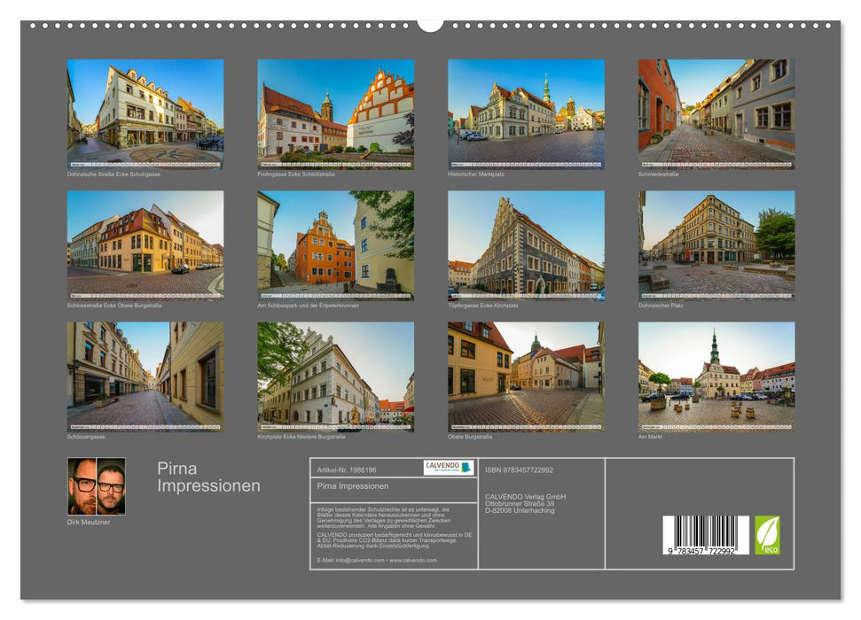 Pirna Impressionen (CALVENDO Premium Wandkalender 2026)