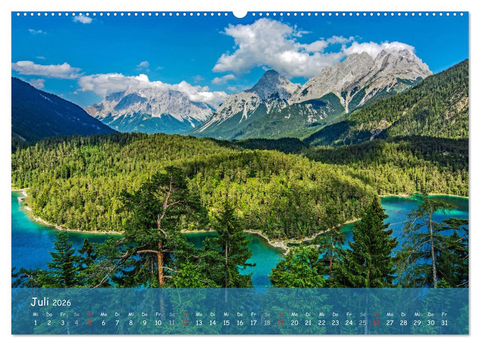 Naturparadies Zugspitzarena (CALVENDO Premium Wandkalender 2026)