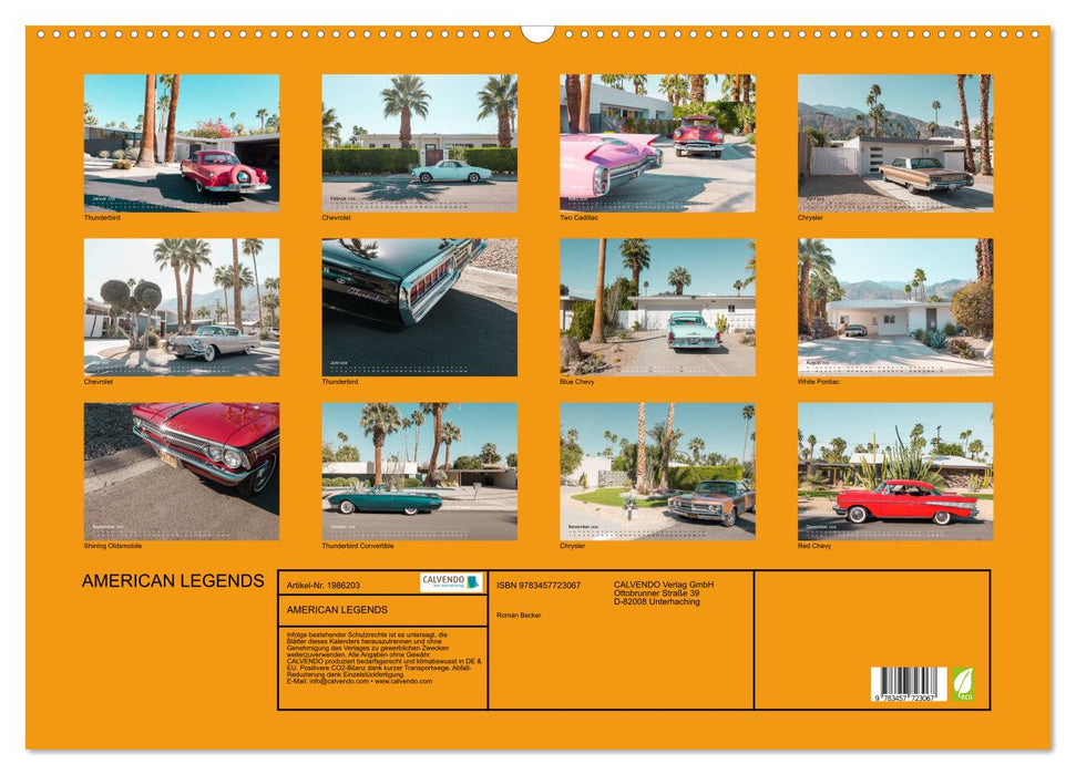 AMERICAN LEGENDS (CALVENDO Wandkalender 2026)