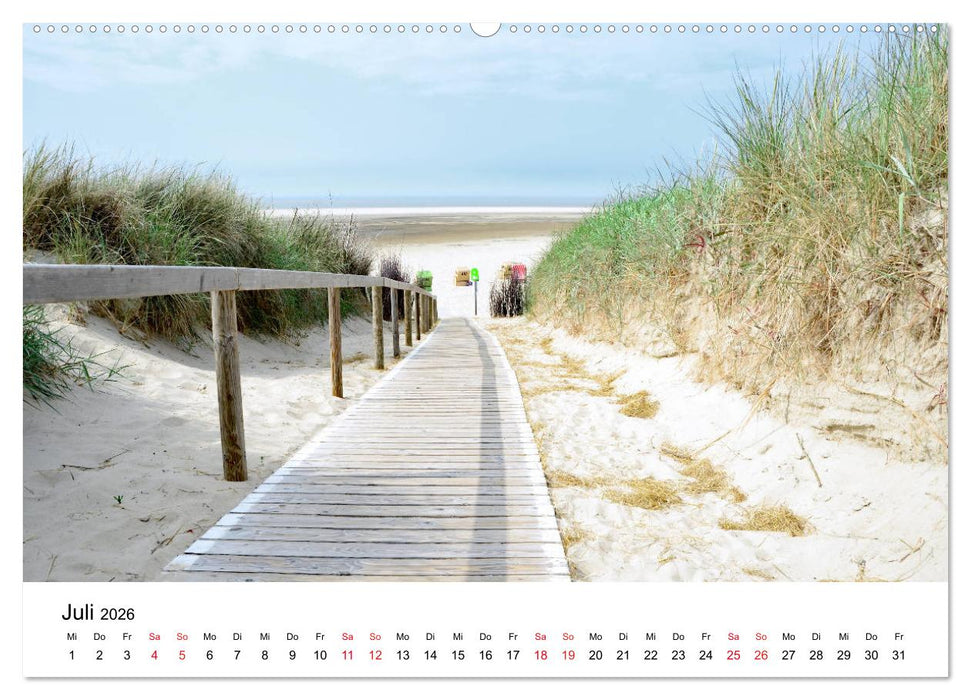Langeoog - Sommer, Sonne, Strand (CALVENDO Premium Wandkalender 2026)