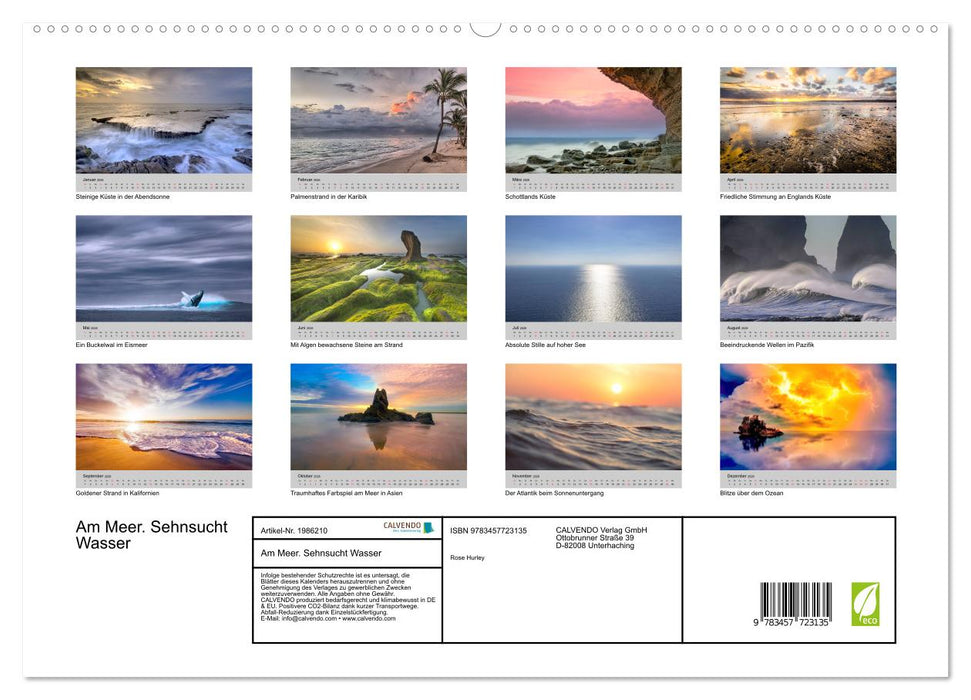 Am Meer. Sehnsucht Wasser (CALVENDO Premium Wandkalender 2026)
