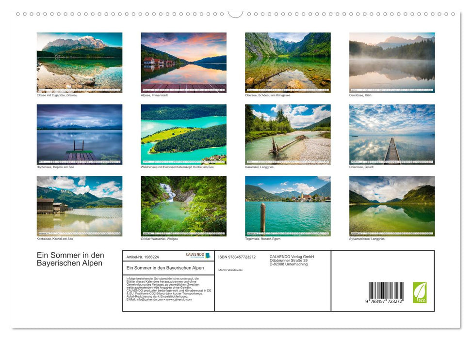 Ein Sommer in den Bayerischen Alpen (CALVENDO Premium Wandkalender 2026)