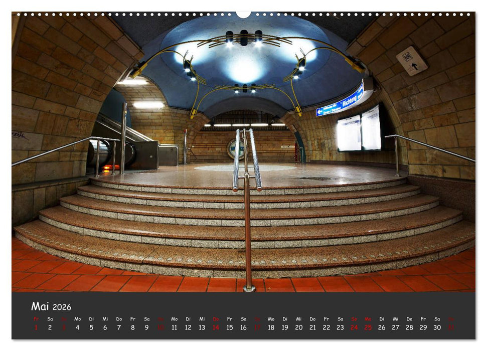 U-Bahn-Stationen des Westens (CALVENDO Premium Wandkalender 2026)