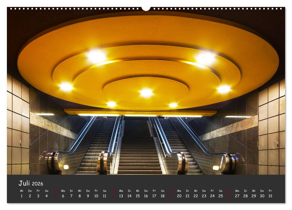 U-Bahn-Stationen des Westens (CALVENDO Premium Wandkalender 2026)