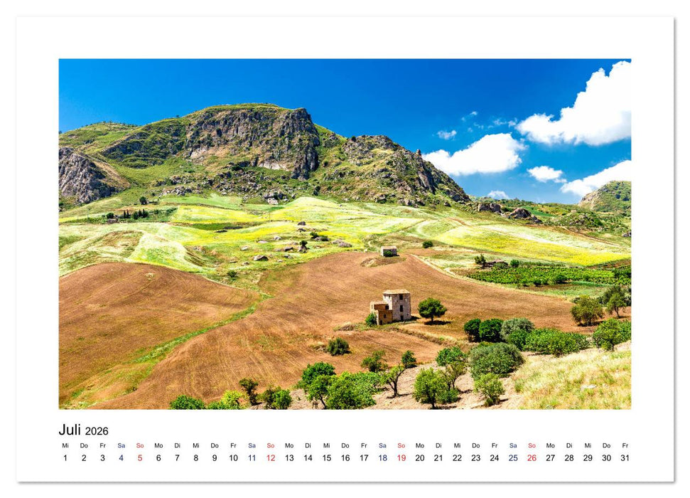 Sizilien - Von Palermo nach Syrakus (CALVENDO Premium Wandkalender 2026)