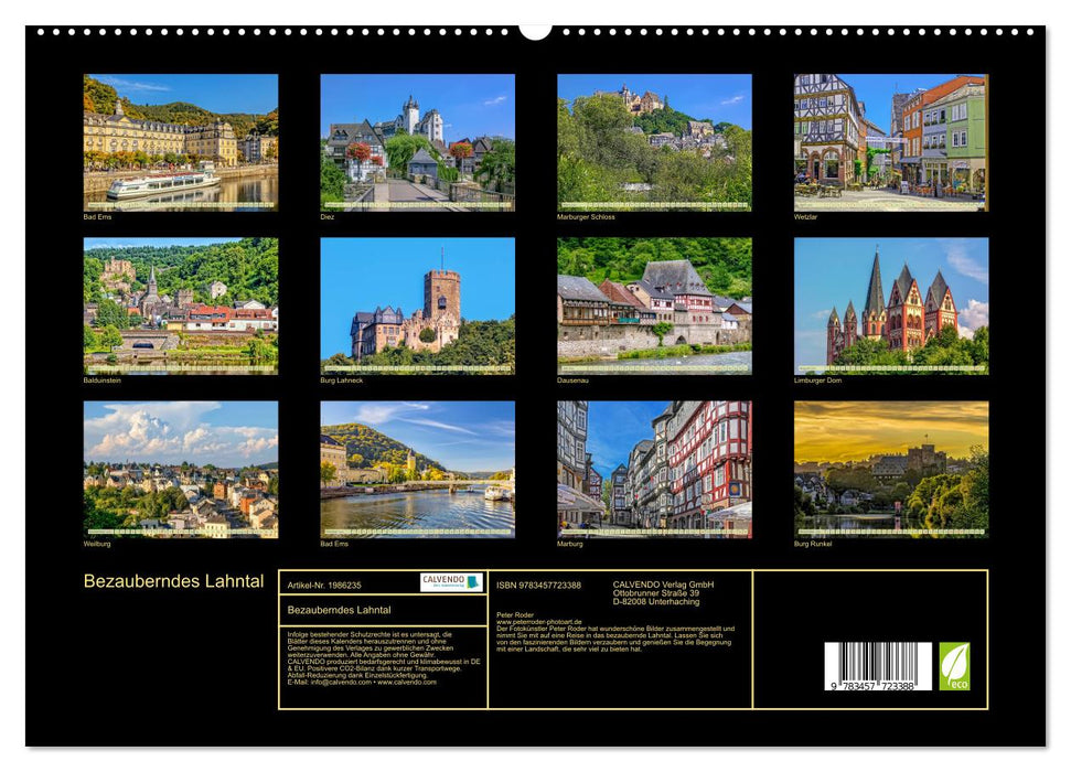 Bezauberndes Lahntal (CALVENDO Premium Wandkalender 2026)