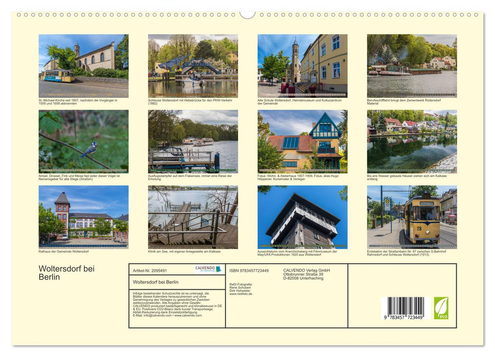 Woltersdorf bei Berlin (CALVENDO Premium Wandkalender 2026)