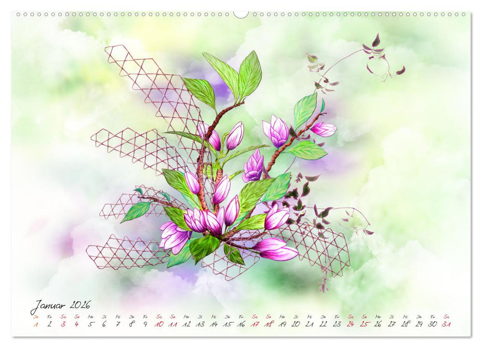Zauberhaftes Ikebana (CALVENDO Premium Wandkalender 2026)