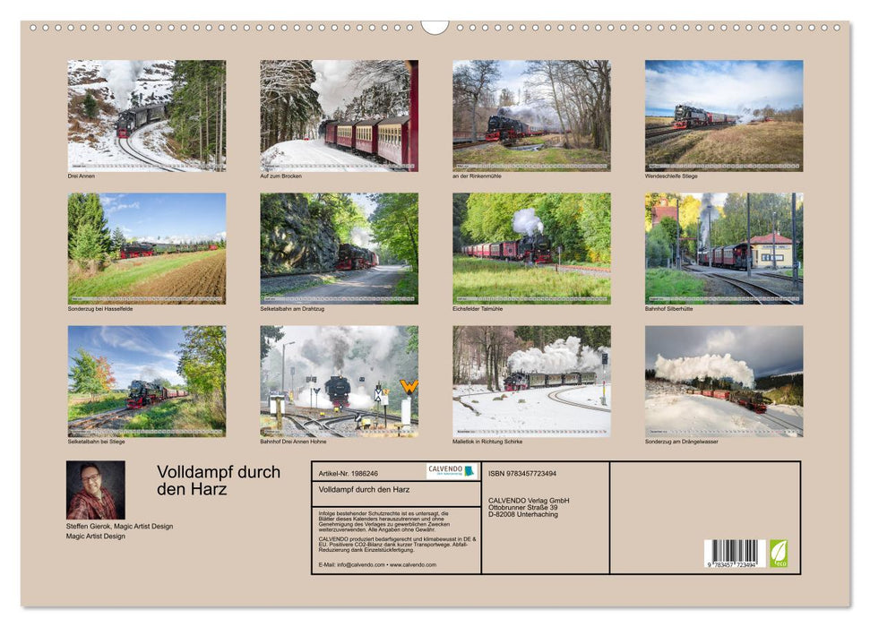 Volldampf durch den Harz (CALVENDO Wandkalender 2026)