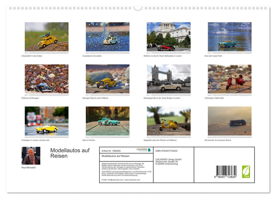 Modellautos auf Reisen (CALVENDO Premium Wandkalender 2026)