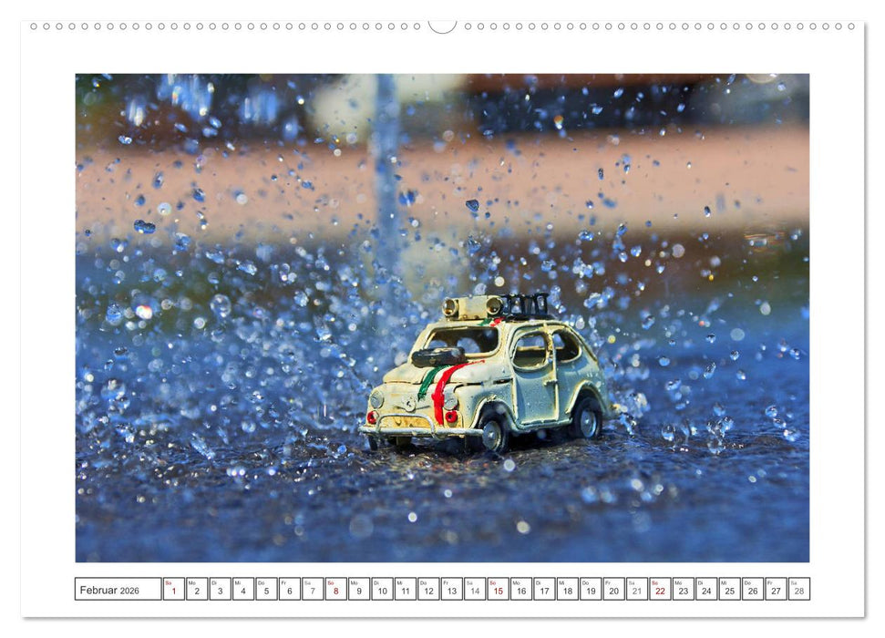 Modellautos auf Reisen (CALVENDO Premium Wandkalender 2026)