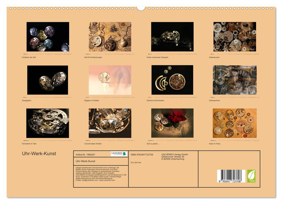 Uhr-Werk-Kunst (CALVENDO Premium Wandkalender 2026)