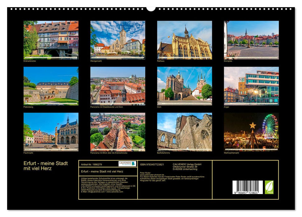 Erfurt - meine Stadt mit viel Herz (CALVENDO Premium Wandkalender 2026)