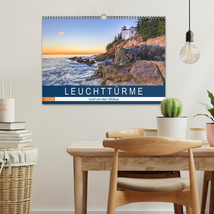LEUCHTTÜRME - rund um den Globus (CALVENDO Wandkalender 2026)