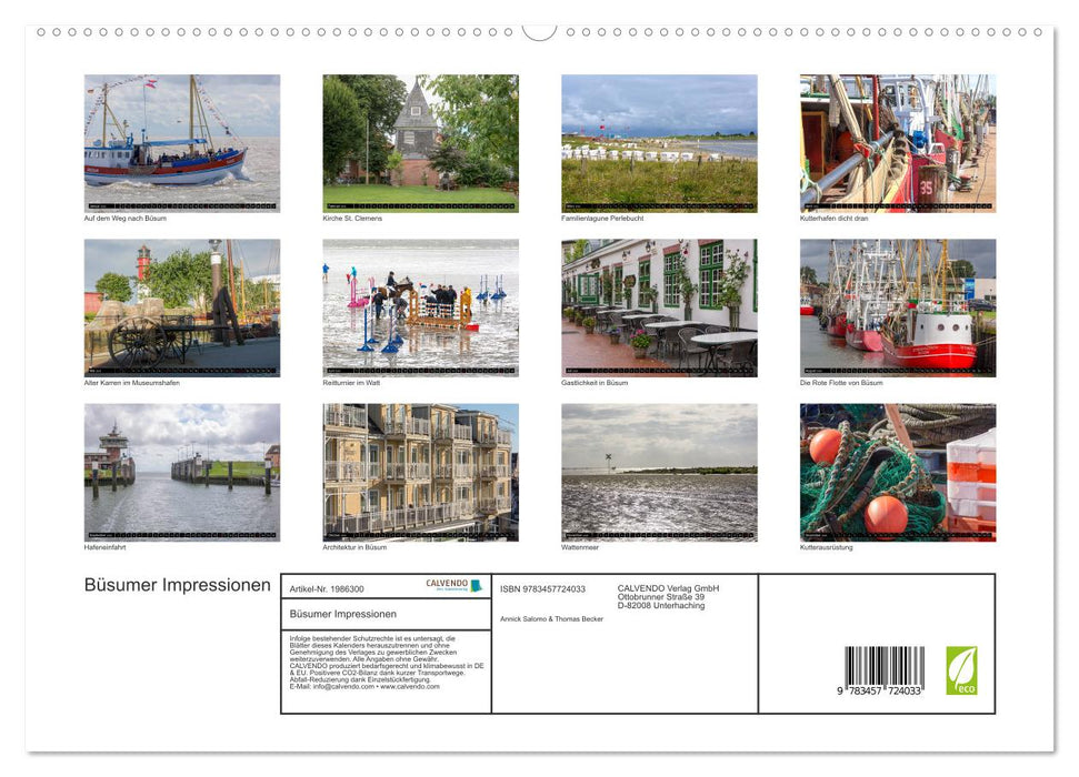 Büsumer Impressionen (CALVENDO Premium Wandkalender 2026)