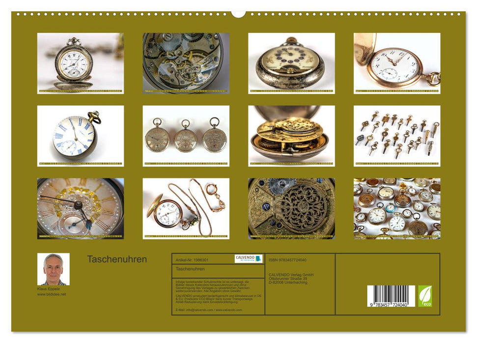 Taschenuhren (CALVENDO Premium Wandkalender 2026)