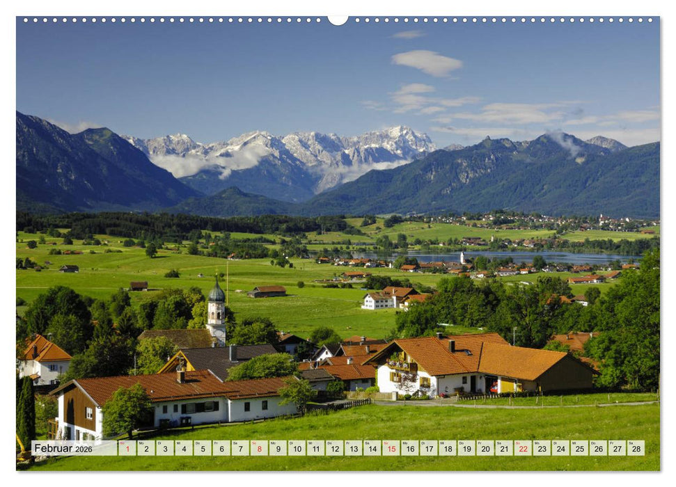 Das Blaue Land - Himmel, Seen und Berge im bayerischen Voralpenland (CALVENDO Premium Wandkalender 2026)