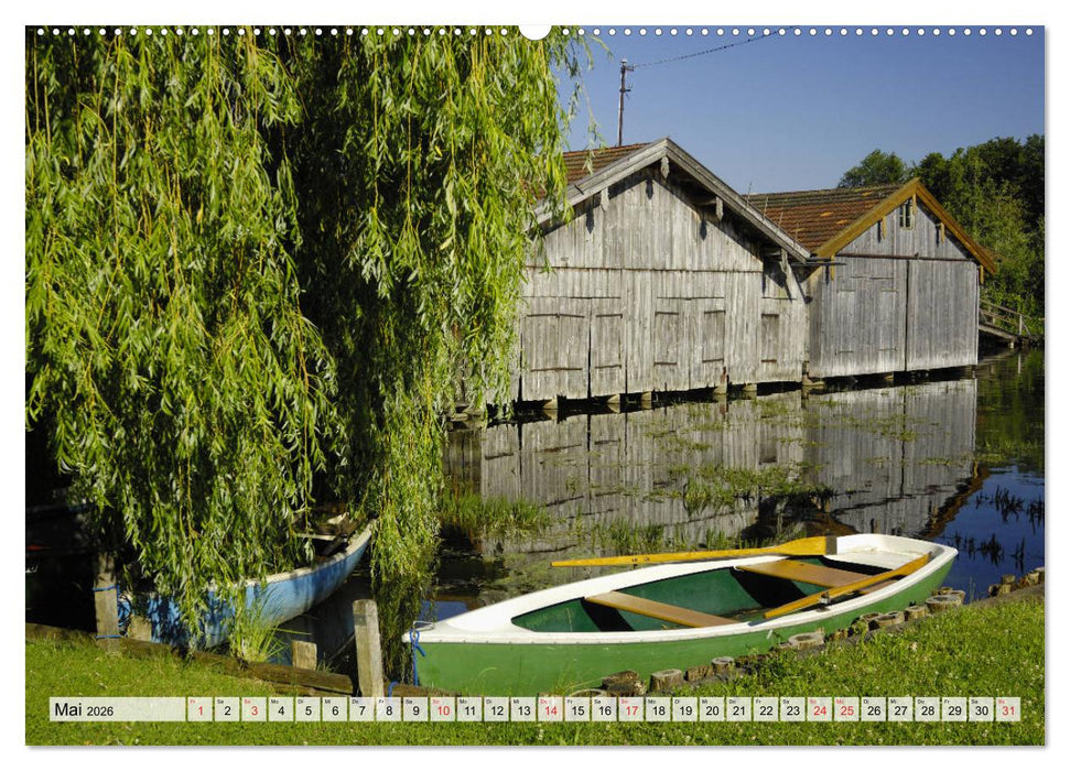 Das Blaue Land - Himmel, Seen und Berge im bayerischen Voralpenland (CALVENDO Premium Wandkalender 2026)