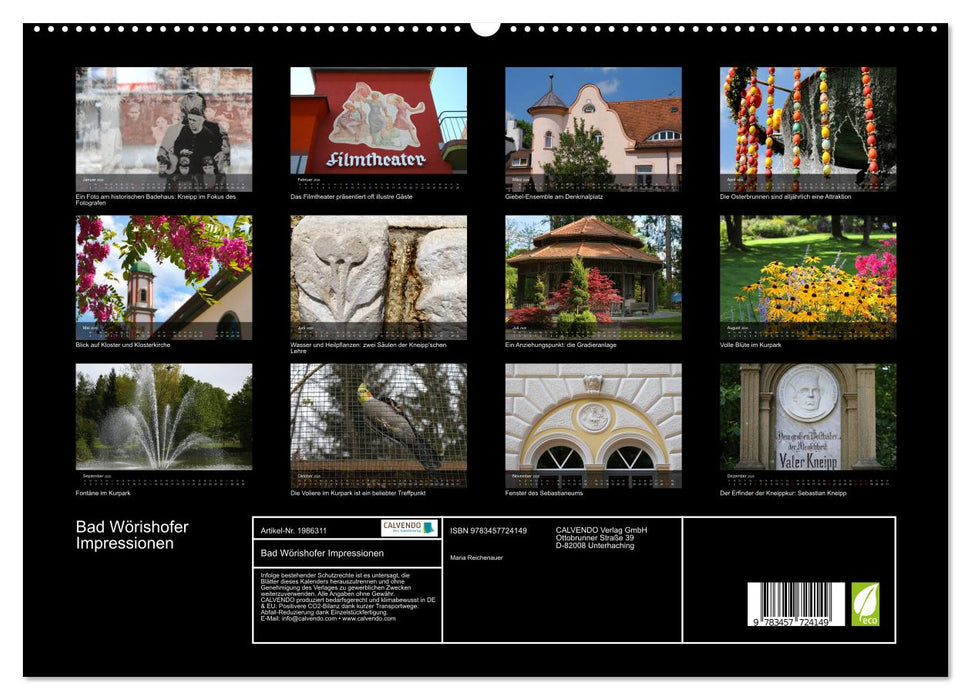 Bad Wörishofer Impressionen (CALVENDO Premium Wandkalender 2026)