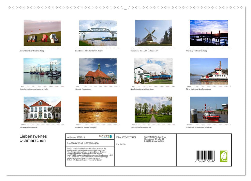 Liebenswertes Dithmarschen (CALVENDO Premium Wandkalender 2026)