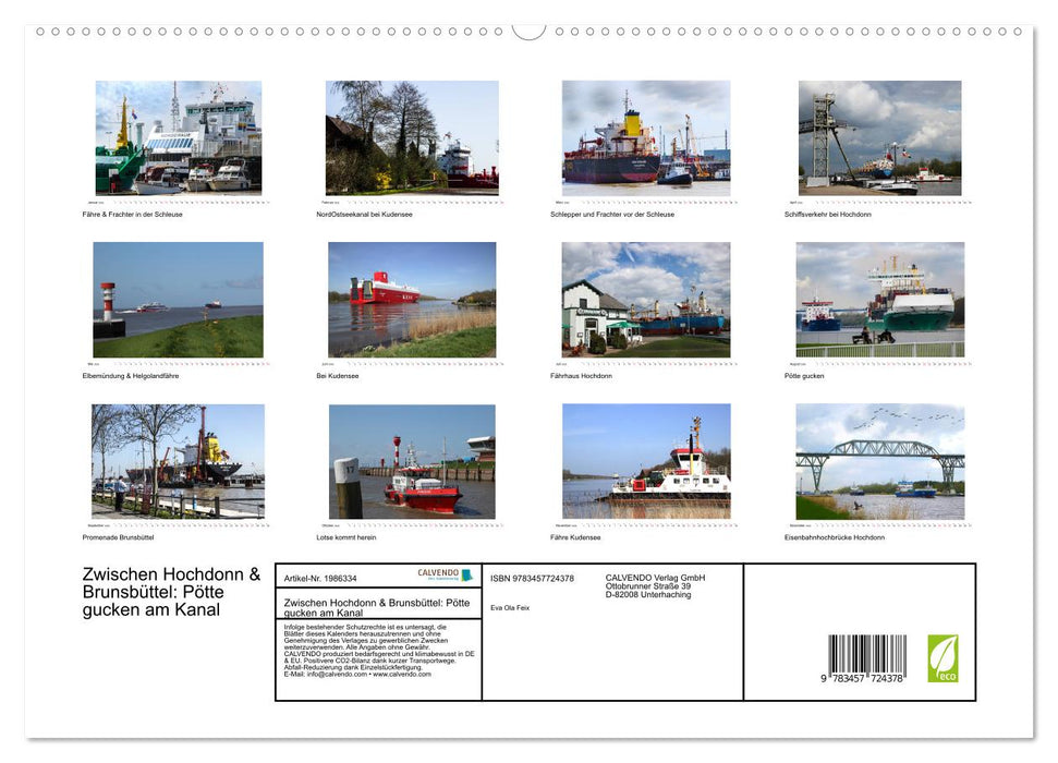 Zwischen Hochdonn & Brunsbüttel: Pötte gucken am Kanal (CALVENDO Premium Wandkalender 2026)