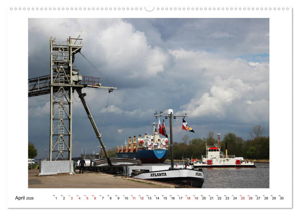 Zwischen Hochdonn & Brunsbüttel: Pötte gucken am Kanal (CALVENDO Premium Wandkalender 2026)