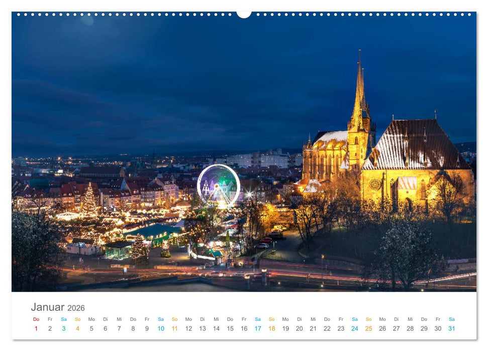 Erfurt - Stadt der Türme (CALVENDO Premium Wandkalender 2026)