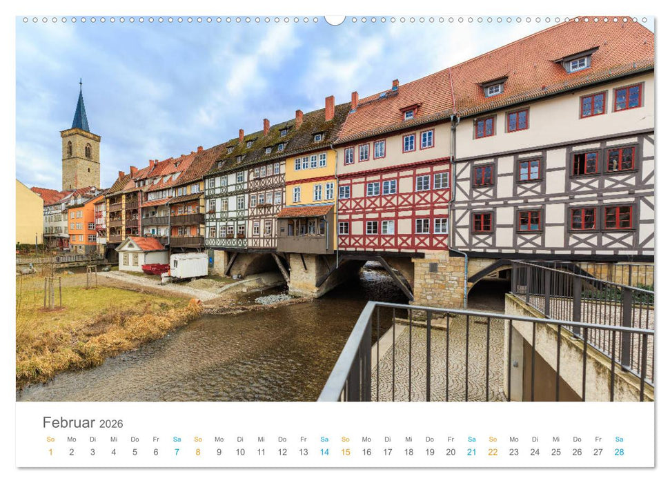 Erfurt - Stadt der Türme (CALVENDO Premium Wandkalender 2026)