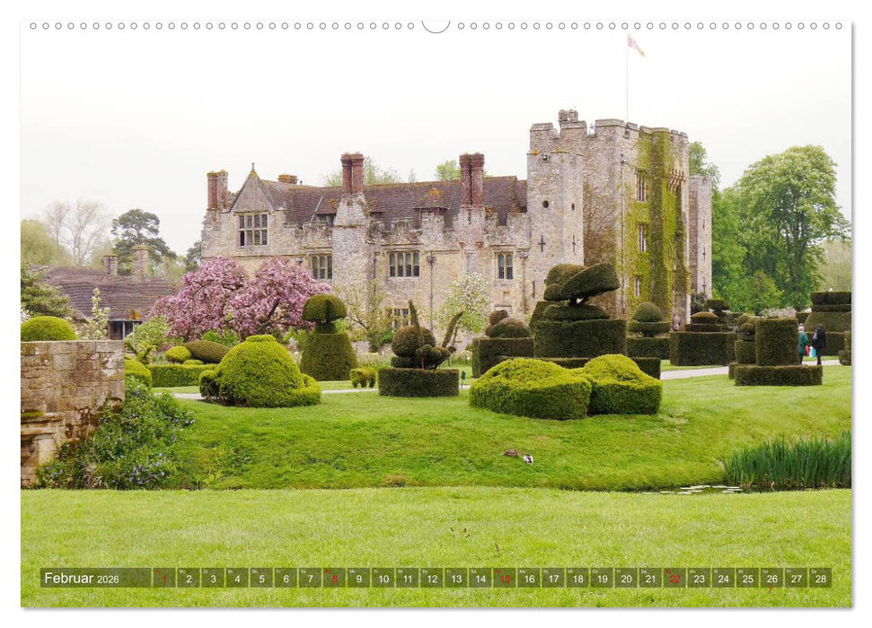 Schlösser und Gärten in England (CALVENDO Premium Wandkalender 2026)