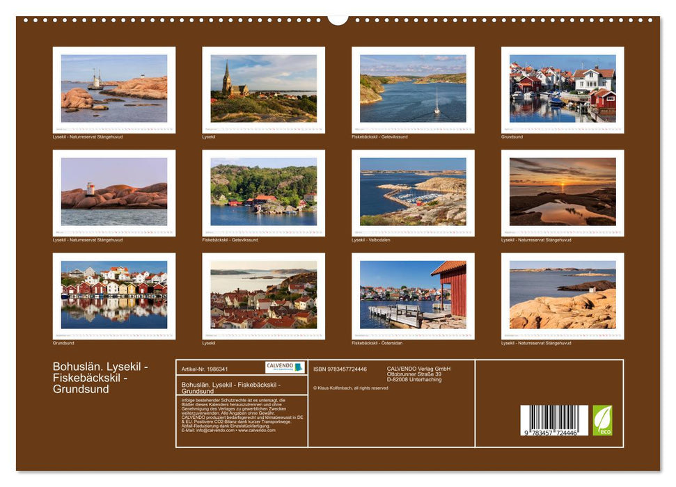 Bohuslän. Lysekil - Fiskebäckskil - Grundsund (CALVENDO Premium Wandkalender 2026)