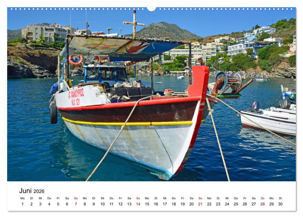 Farbenfrohe Boote in kristallklarem Wasser (CALVENDO Wandkalender 2026)