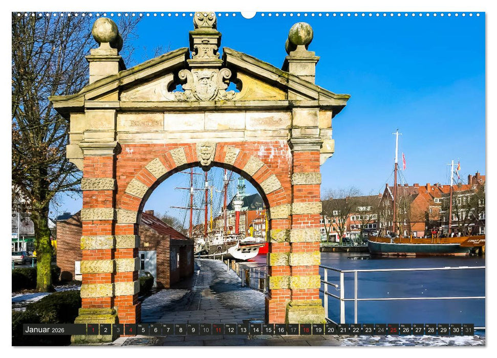 EMDEN maritime Seehafenstadt (CALVENDO Premium Wandkalender 2026)