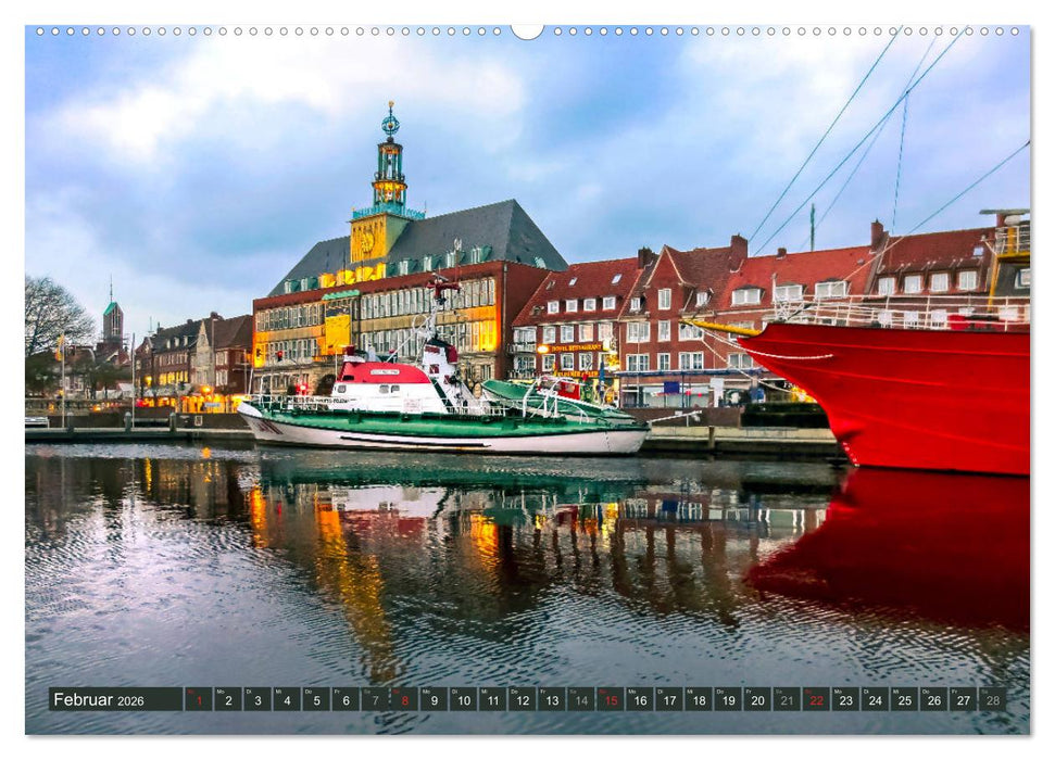 EMDEN maritime Seehafenstadt (CALVENDO Premium Wandkalender 2026)