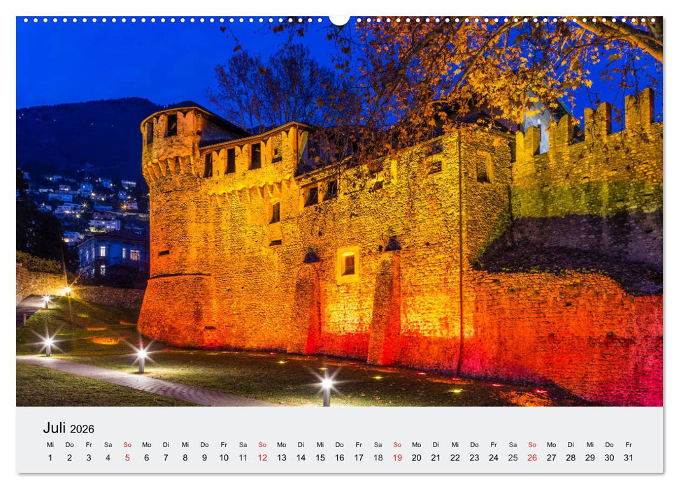 Tessin - Ticino (CALVENDO Premium Wandkalender 2026)