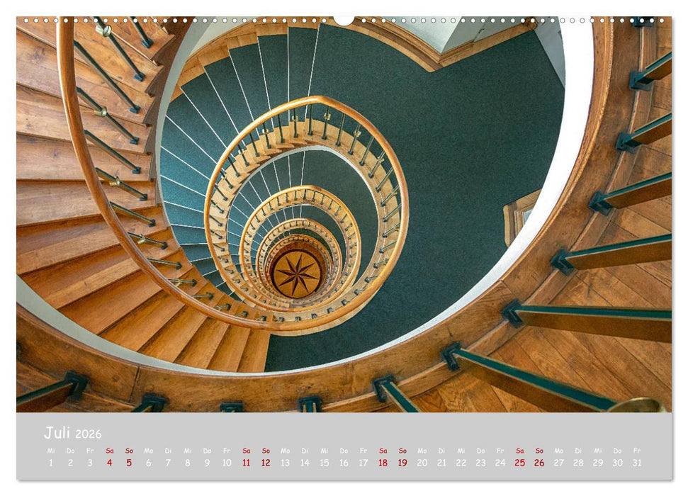 Hamburger Treppenspiralen (CALVENDO Premium Wandkalender 2026)