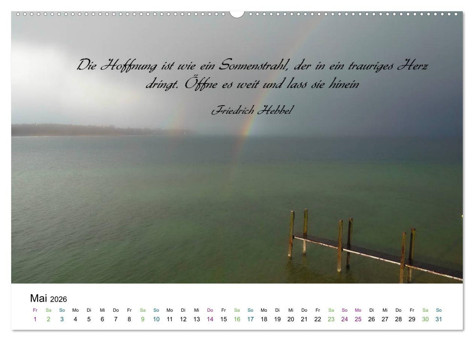 Zeit für Trauer - begleitet mit Zitaten (CALVENDO Premium Wandkalender 2026)