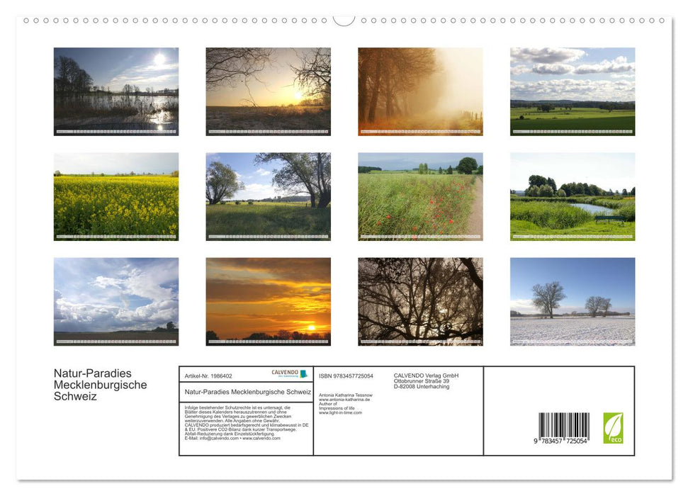Natur-Paradies Mecklenburgische Schweiz (CALVENDO Premium Wandkalender 2026)