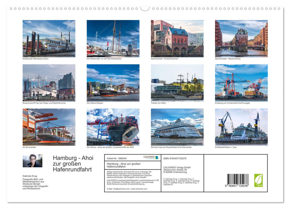 Hamburg - Ahoi zur großen Hafenrundfahrt (CALVENDO Premium Wandkalender 2026)