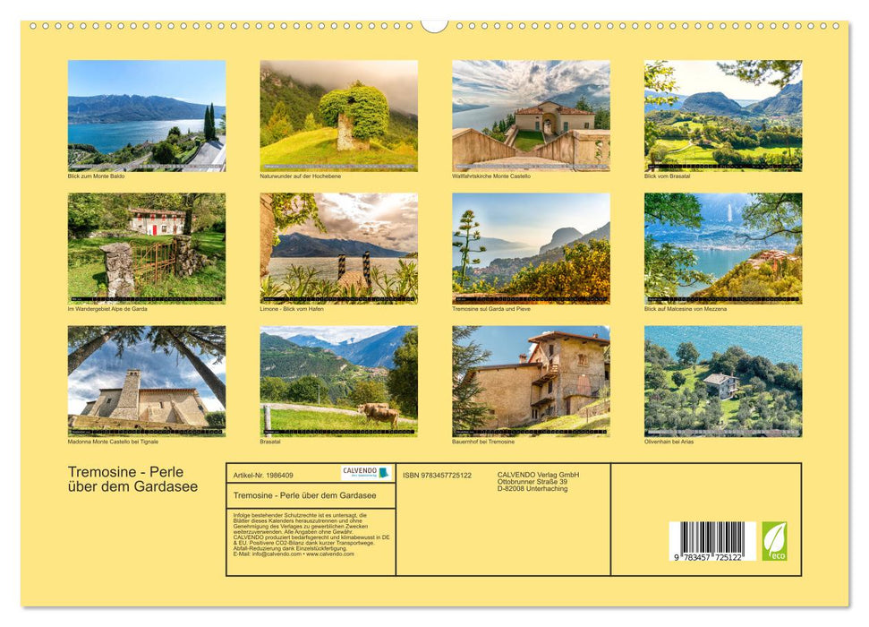 Tremosine - Perle über dem Gardasee (CALVENDO Premium Wandkalender 2026)
