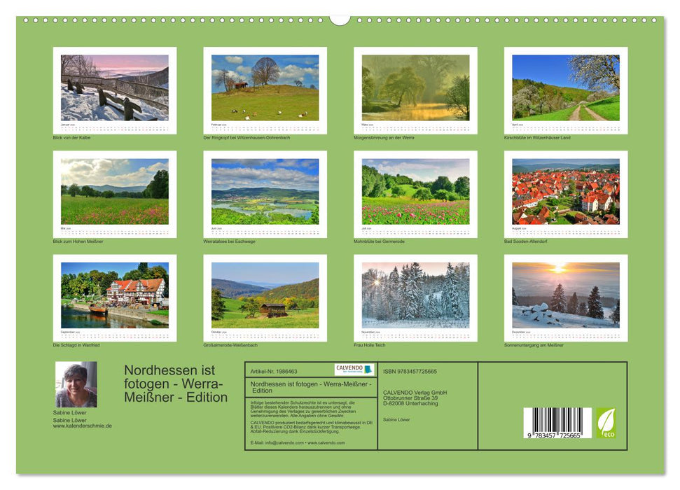 Nordhessen ist fotogen - Werra-Meißner - Edition (CALVENDO Premium Wandkalender 2026)