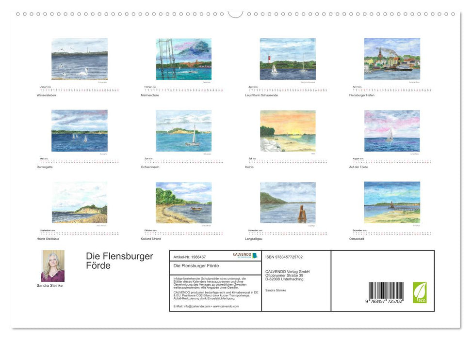 Die Flensburger Förde (CALVENDO Premium Wandkalender 2026)