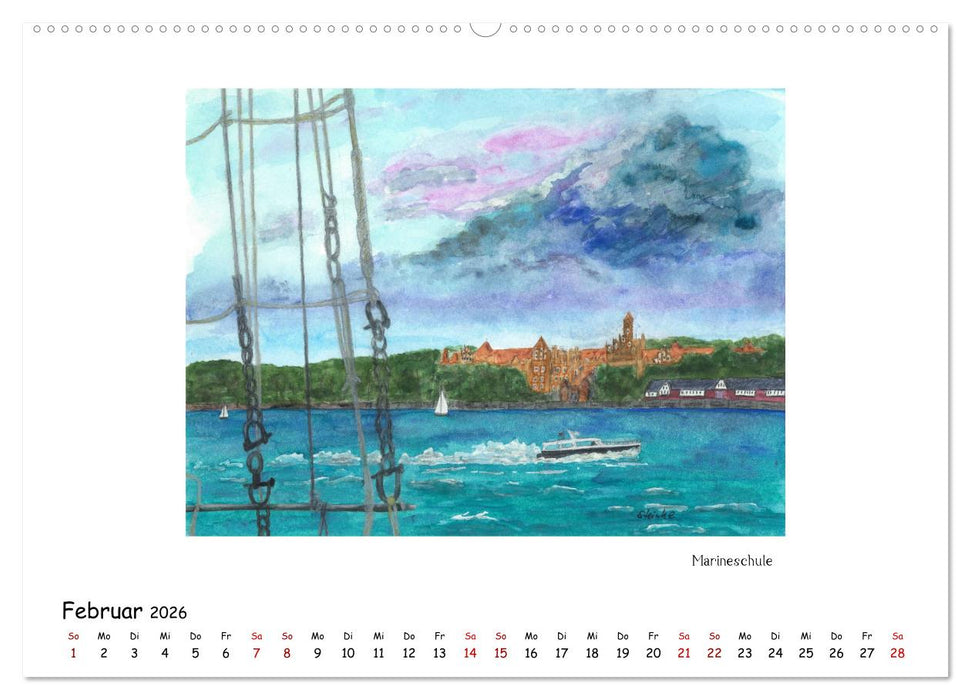 Die Flensburger Förde (CALVENDO Premium Wandkalender 2026)