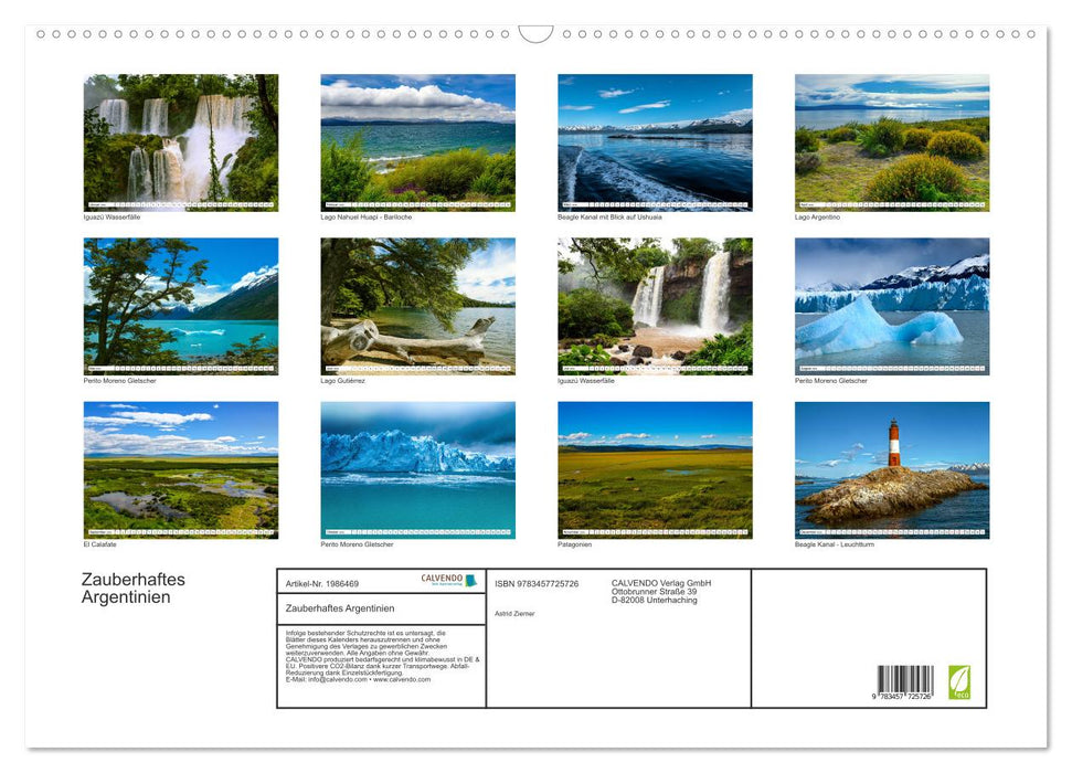Zauberhaftes Argentinien (CALVENDO Wandkalender 2026)