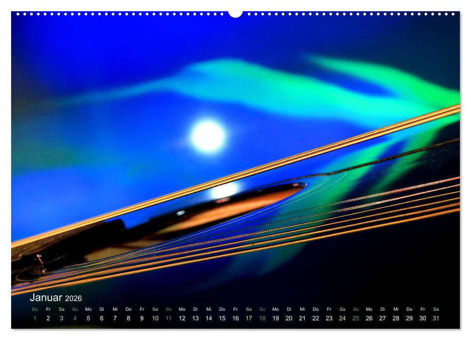 SPOTLIGHTS - Gitarren im Scheinwerferlicht (CALVENDO Premium Wandkalender 2026)