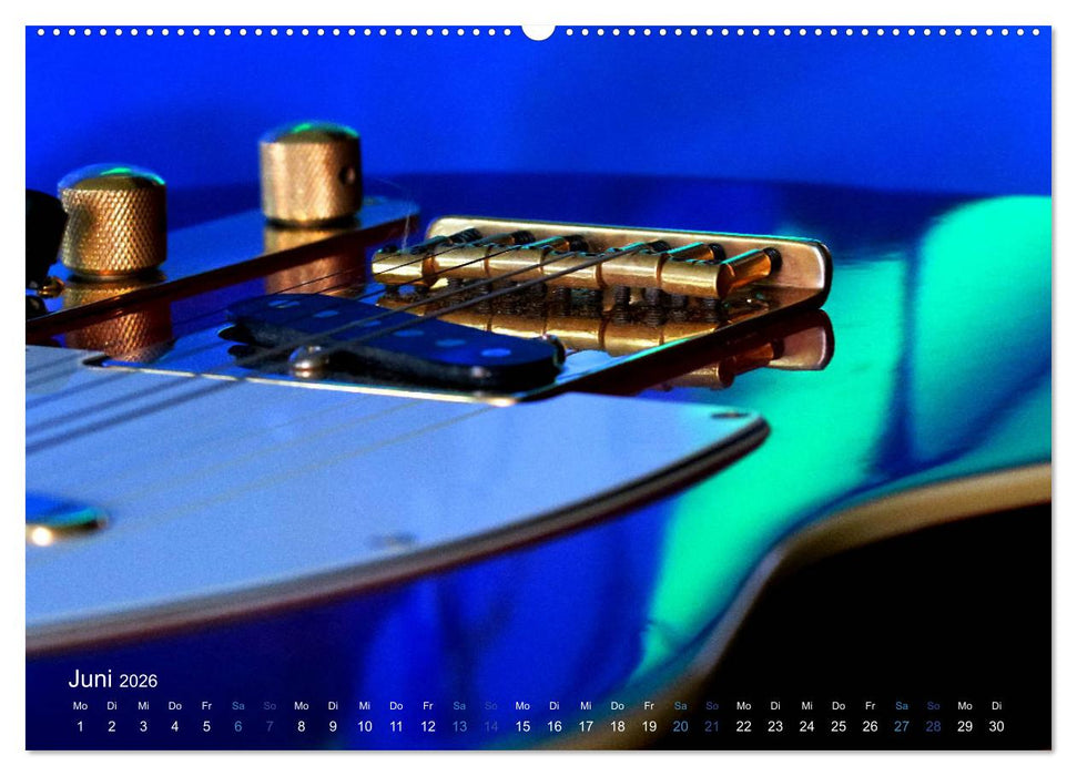 SPOTLIGHTS - Gitarren im Scheinwerferlicht (CALVENDO Premium Wandkalender 2026)