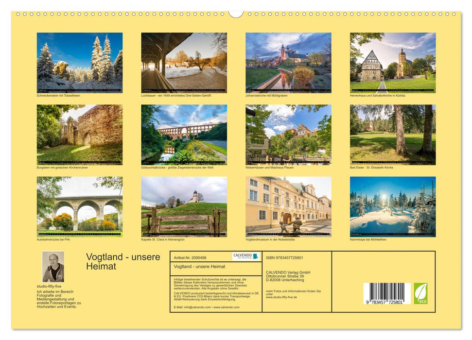 Vogtland - unsere Heimat (CALVENDO Premium Wandkalender 2026)